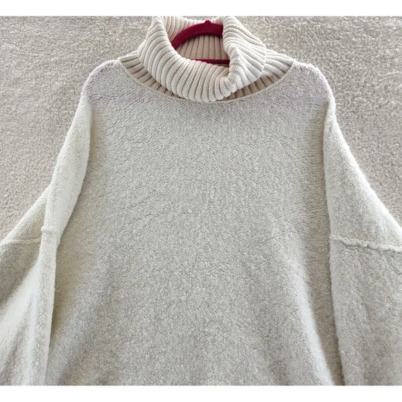 Free People Milo Tunic Sweater Women's Medium Evening Cream Drop Shoulder L/S~ - Picture 2 of 12